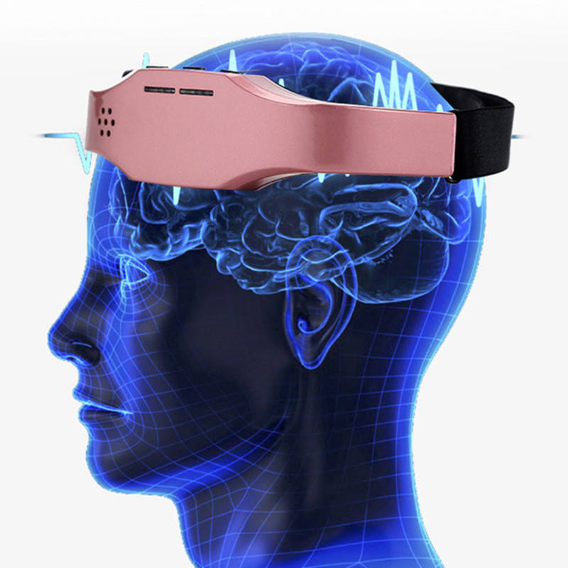 Smart EMS Sleep Aid Device Portable Electrotherapy Massager Black Pink