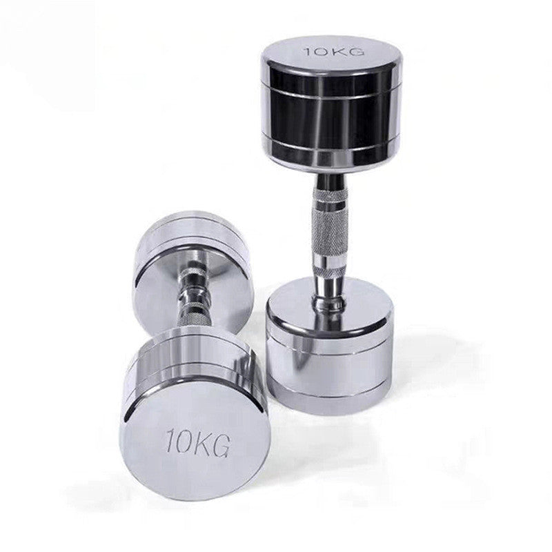 Pure Steel Electroplated Dumbbell Home Fitness Gym Equipment