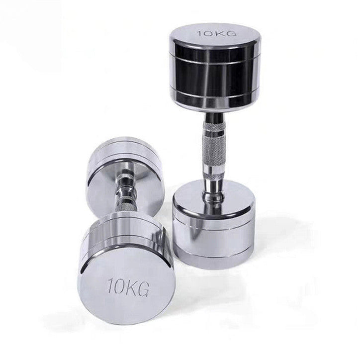 Pure Steel Electroplated Dumbbell Home Fitness Gym Equipment