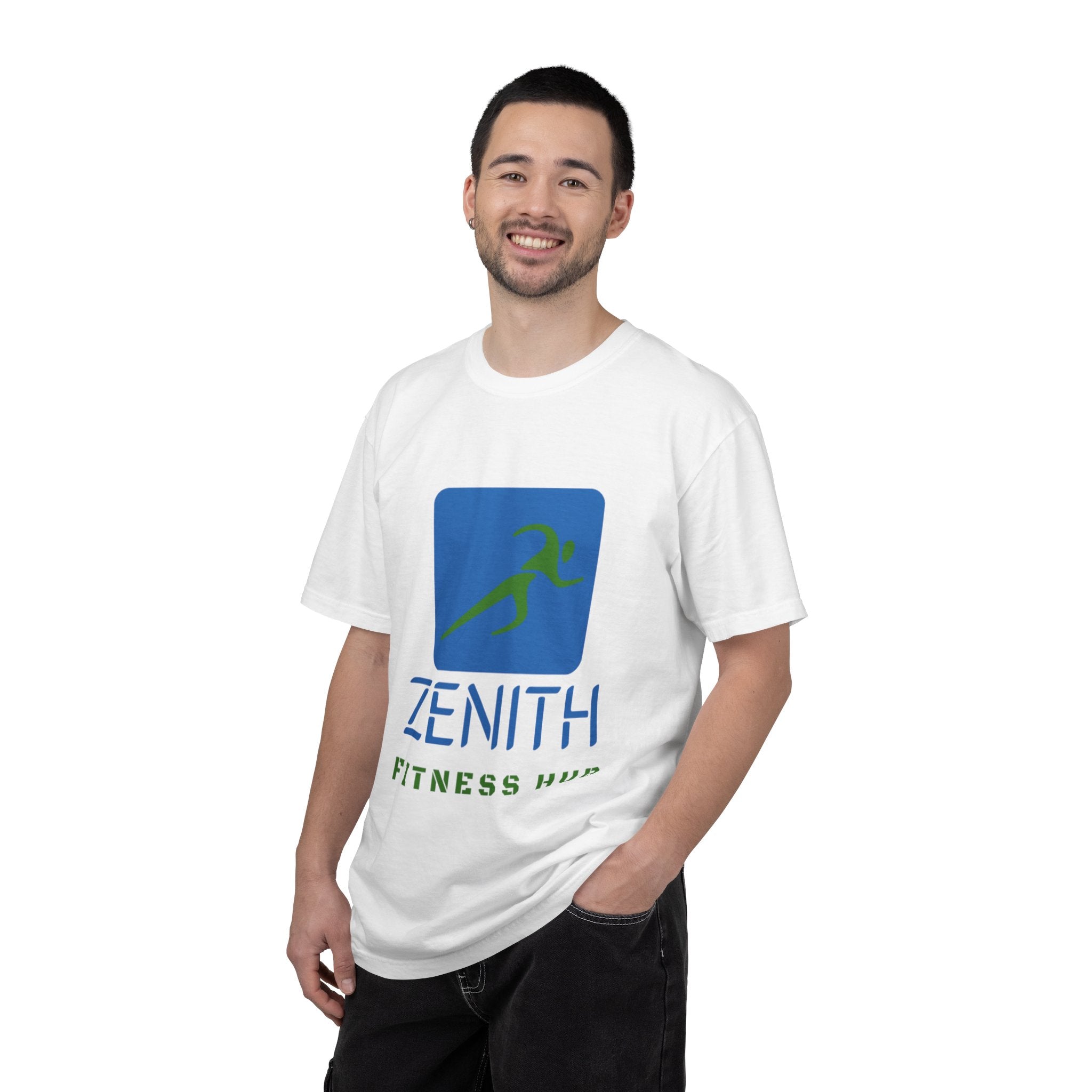 Zenith Fitness Hub T-Shirt — Athletic Gym Logo Tee