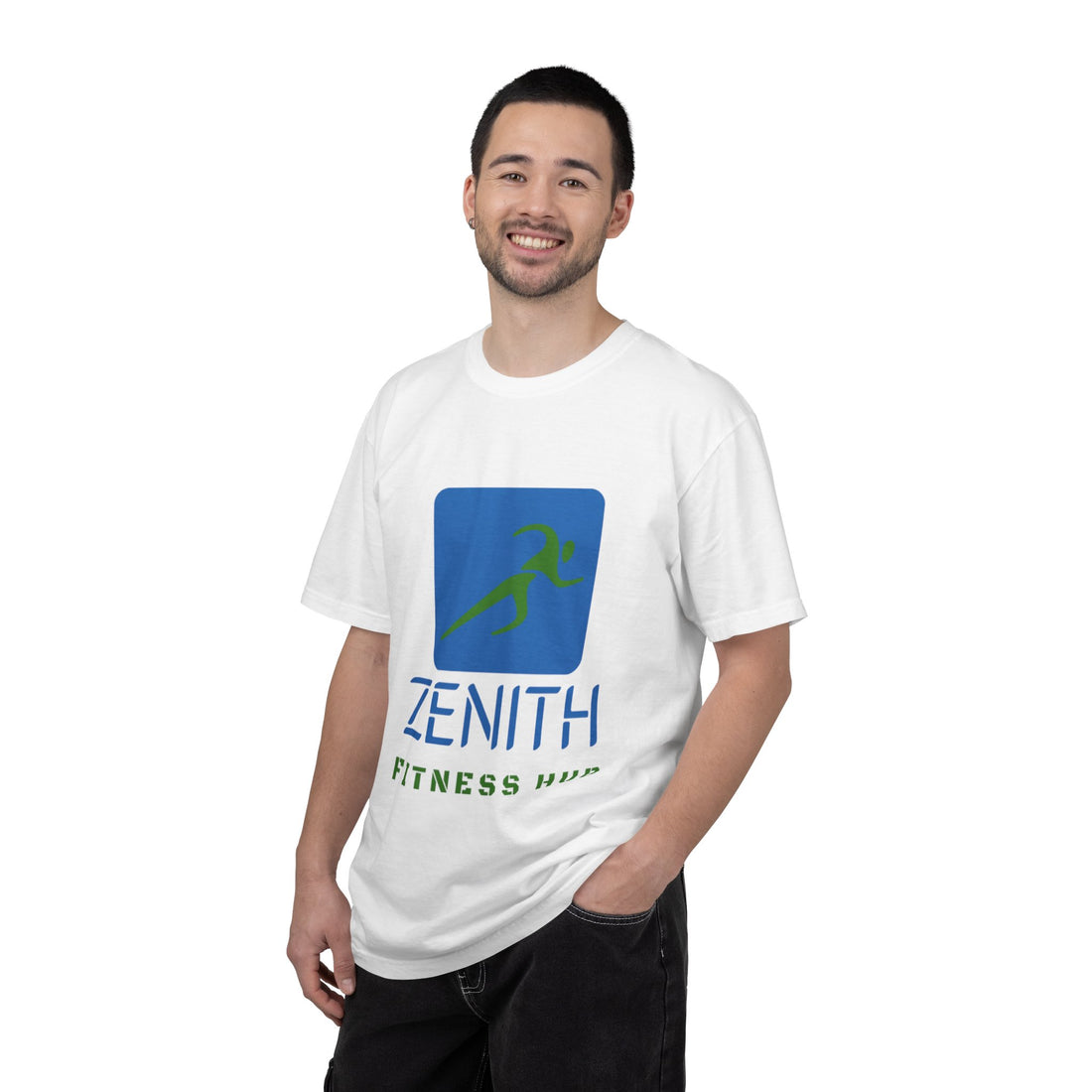 Zenith Fitness Hub T-Shirt — Athletic Gym Logo Tee