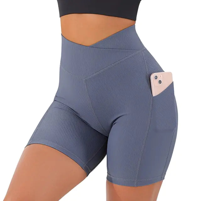 Women’s High Waist Seamless Sports Workout Fitness Yoga Shorts
