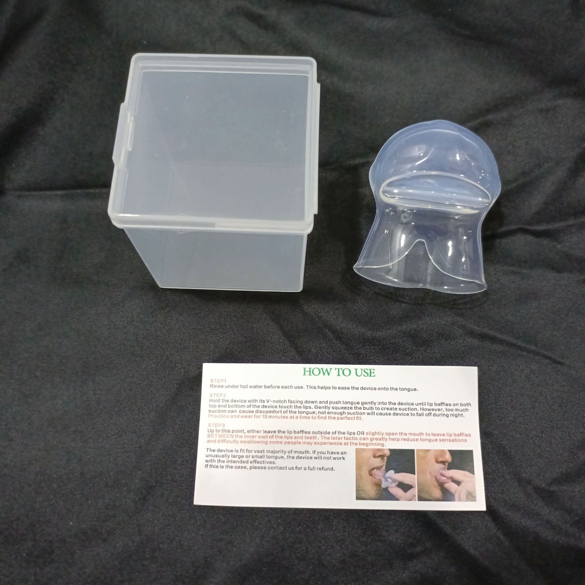 Silicone Anti-Snoring Tongue Sleeve Respirator Sleep Support Device