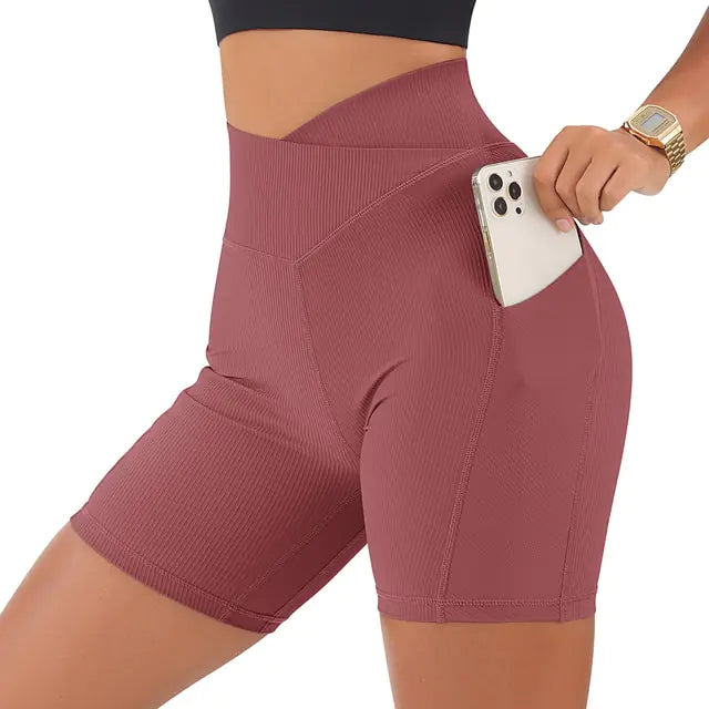 Women’s High Waist Seamless Sports Workout Fitness Yoga Shorts