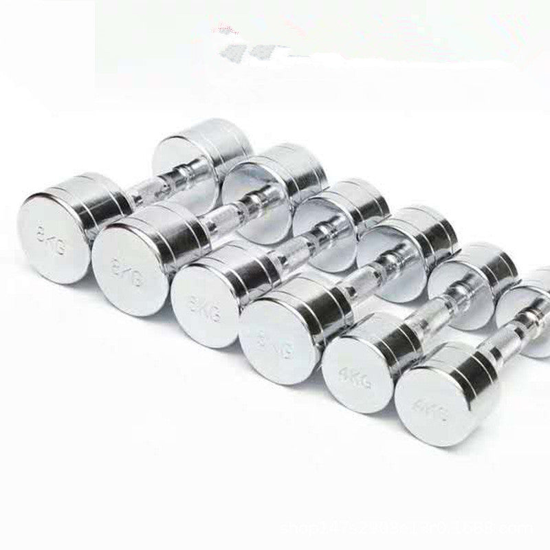Pure Steel Electroplated Dumbbell Home Fitness Gym Equipment