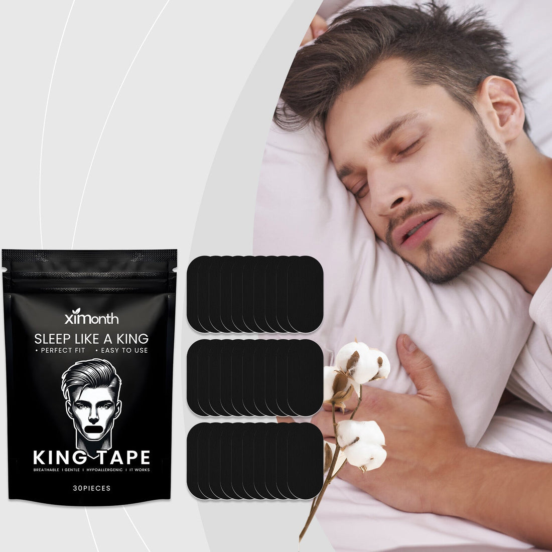 Anti-Snoring Sleep Tape Breathable Mouth Tape for Comfort
