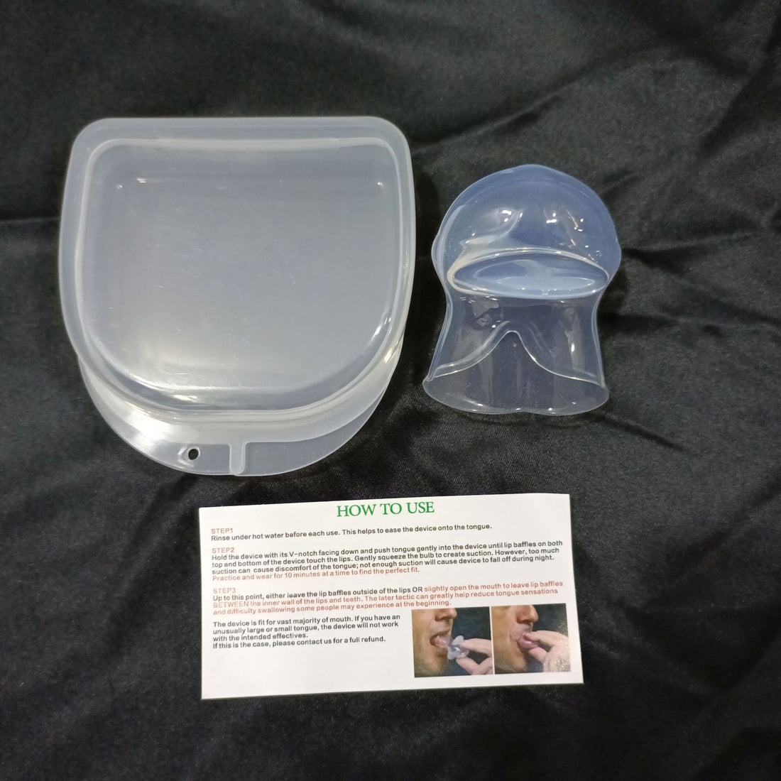 Silicone Anti-Snoring Tongue Sleeve Respirator Sleep Support Device