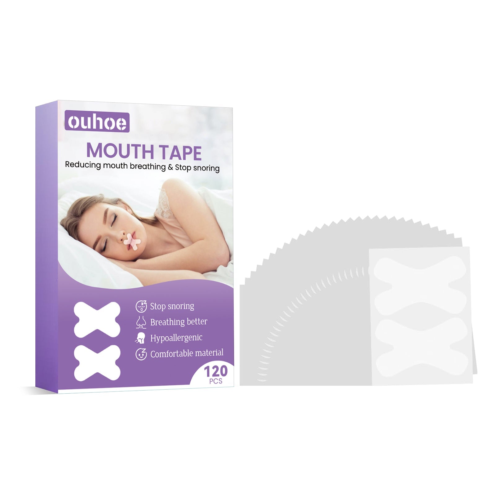 Sleep Anti-Snoring Mouth Tape Patch for Better Breathing