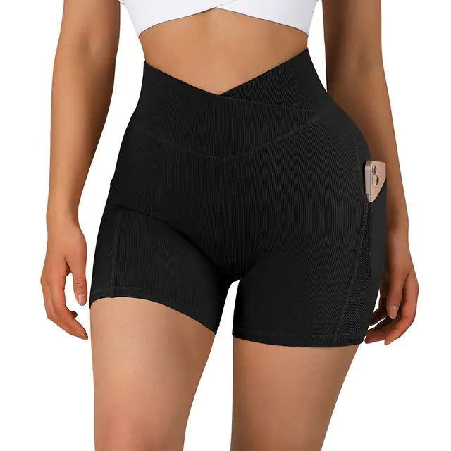 Women’s High Waist Seamless Sports Workout Fitness Yoga Shorts
