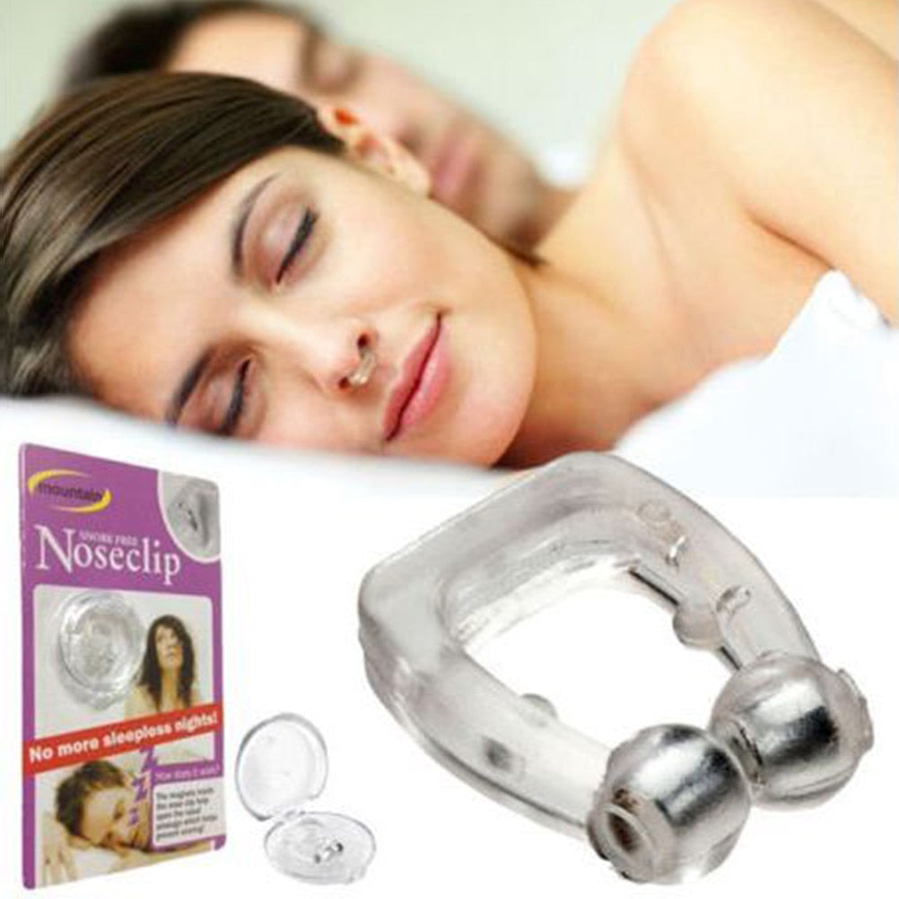 Silicone Magnetic Anti-Snore Nose Clip Sleep Aid Device Case