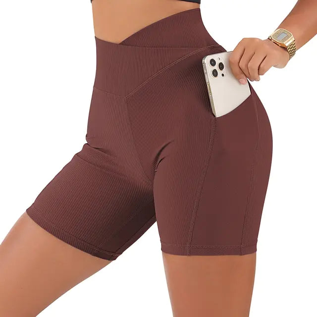 Women’s High Waist Seamless Sports Workout Fitness Yoga Shorts