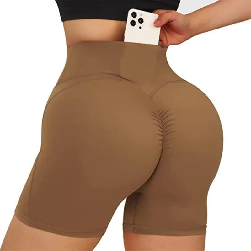 Women’s High Waist Seamless Sports Workout Fitness Yoga Shorts