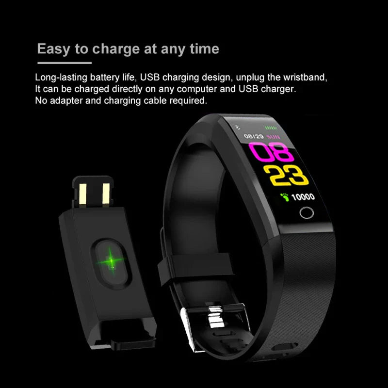 Smart Watch Men Women Heart Rate Blood Pressure Fitness Tracker