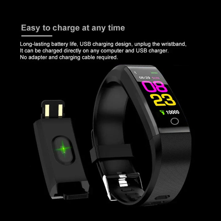 Smart Watch Men Women Heart Rate Blood Pressure Fitness Tracker