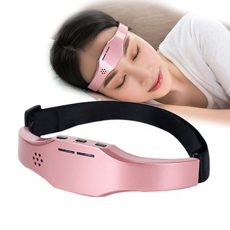Smart EMS Sleep Aid Device Portable Electrotherapy Massager Black Pink