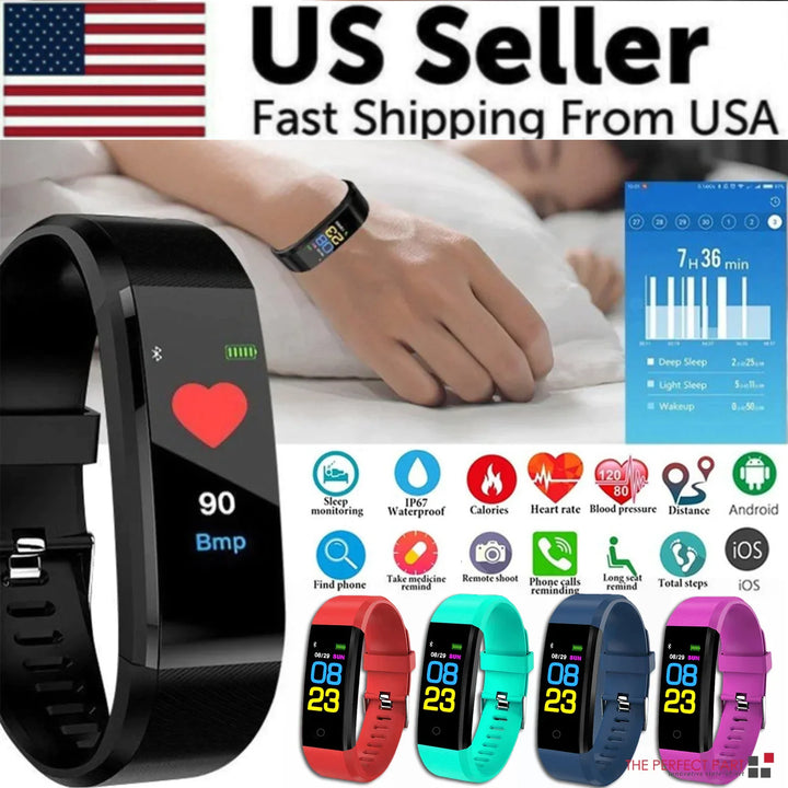 Fitness Smart Watch Activity Tracker Heart Rate Oxygen BP Monitor