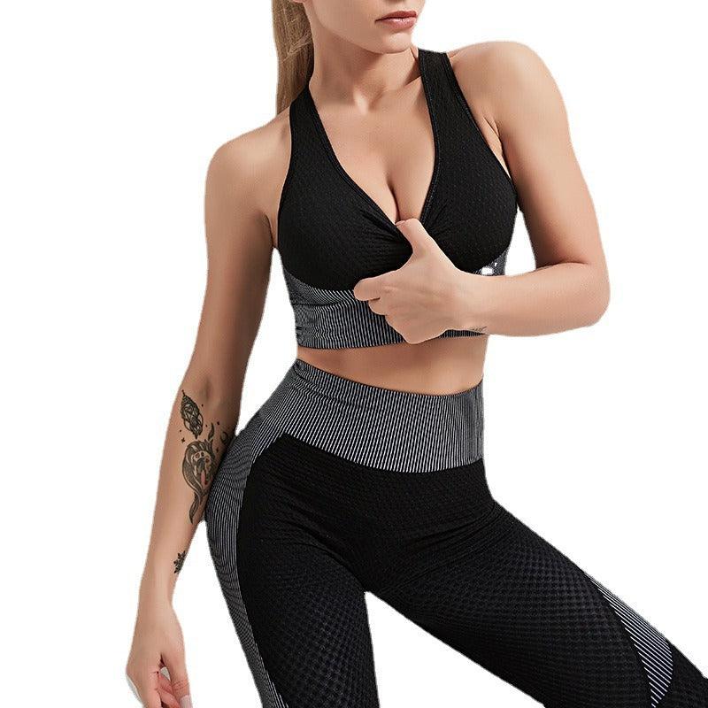 Signature Collection Cowgirl Yoga Top Sports Bra Leggings Set