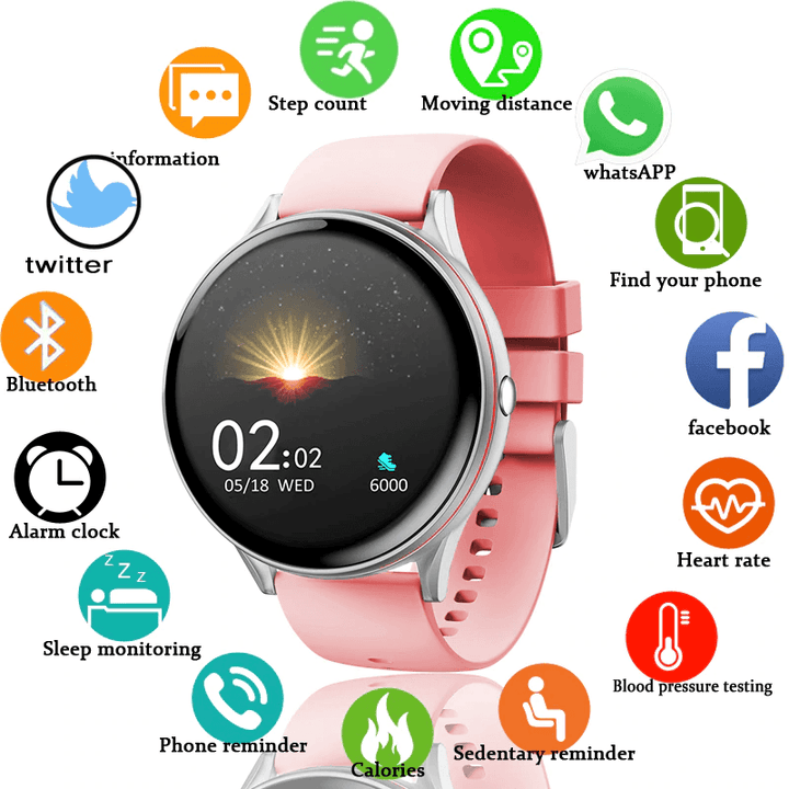 Smart Watch Heart Rate Blood Pressure Fitness Tracker IOS Android