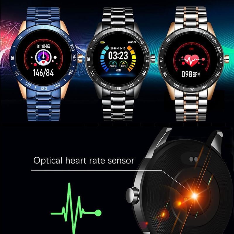 Smart Watch Men LED Heart Rate Blood Pressure Fitness Tracker