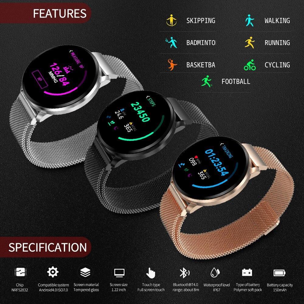 Luxury Fashion Smart Bracelet Watch Fitness Tracker Waterproof