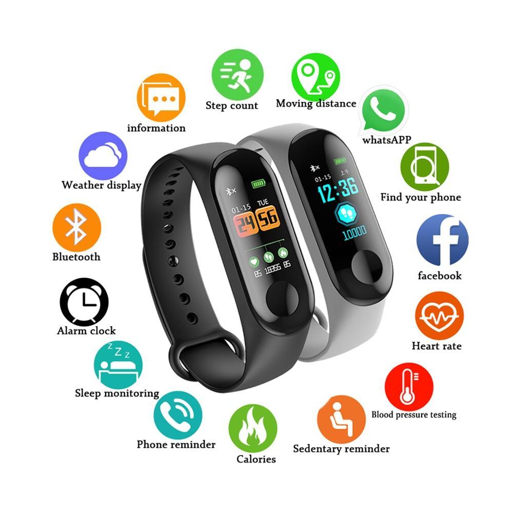 Bluetooth Sport Smart Watch Men Women Fitness Tracker Android iOS