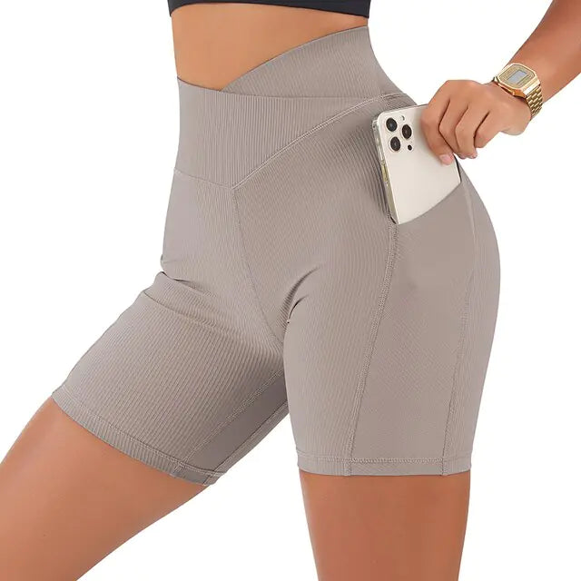 Women’s High Waist Seamless Sports Workout Fitness Yoga Shorts