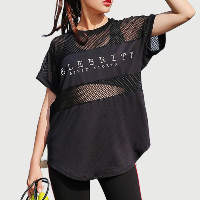 Plus Size Women's Lightweight Breathable Workout Shirts