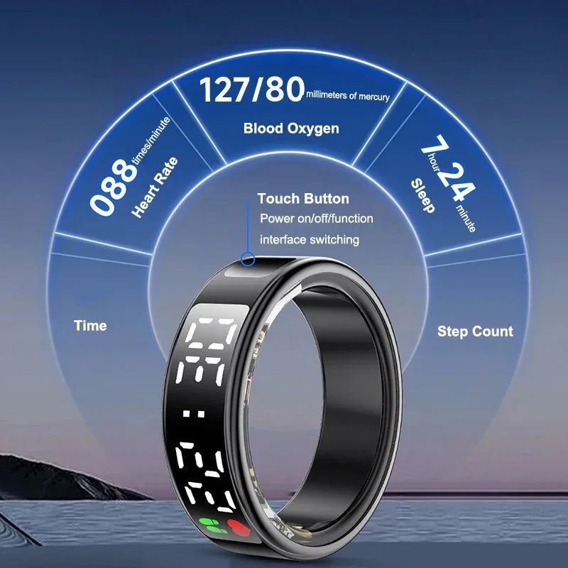 Smart Ring Health Tracker Heart Rate Oxygen Sleep Fitness
