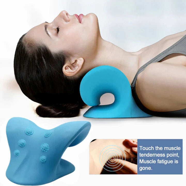Neck Stretcher & Cervical Traction Massager Pillow for Shoulder & Spine Relief