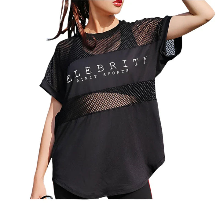 Plus Size Women's Lightweight Breathable Workout Shirts