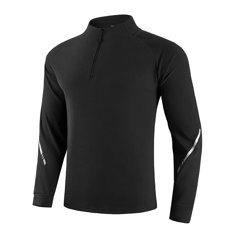 Men's Gym Workout Tee with Reflective Stripes