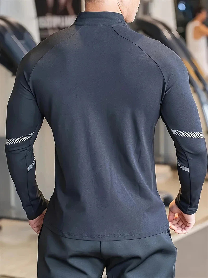 Men's Compression Sports Jacket | Gym Running Clothing & Quick Dry Fitness