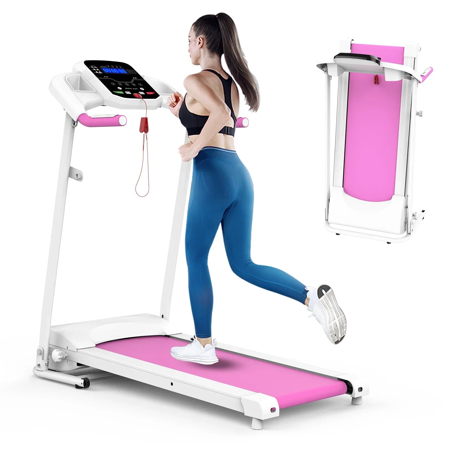 Foldable Home Treadmill with 15 Programs & Incline
