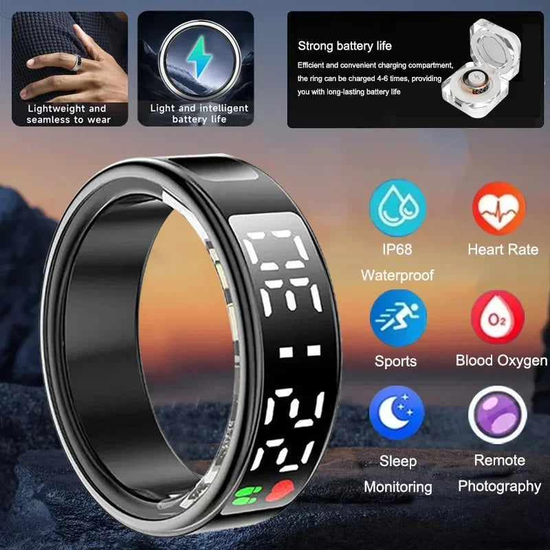 Smart Ring Health Tracker Heart Rate Oxygen Sleep Fitness
