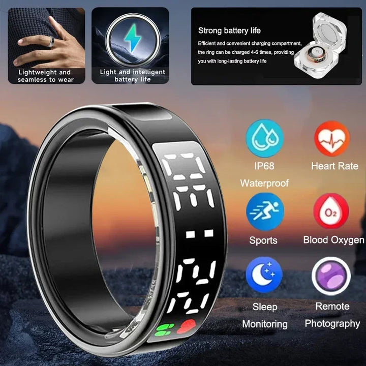 Smart Ring Health Tracker Heart Rate Oxygen Sleep Fitness