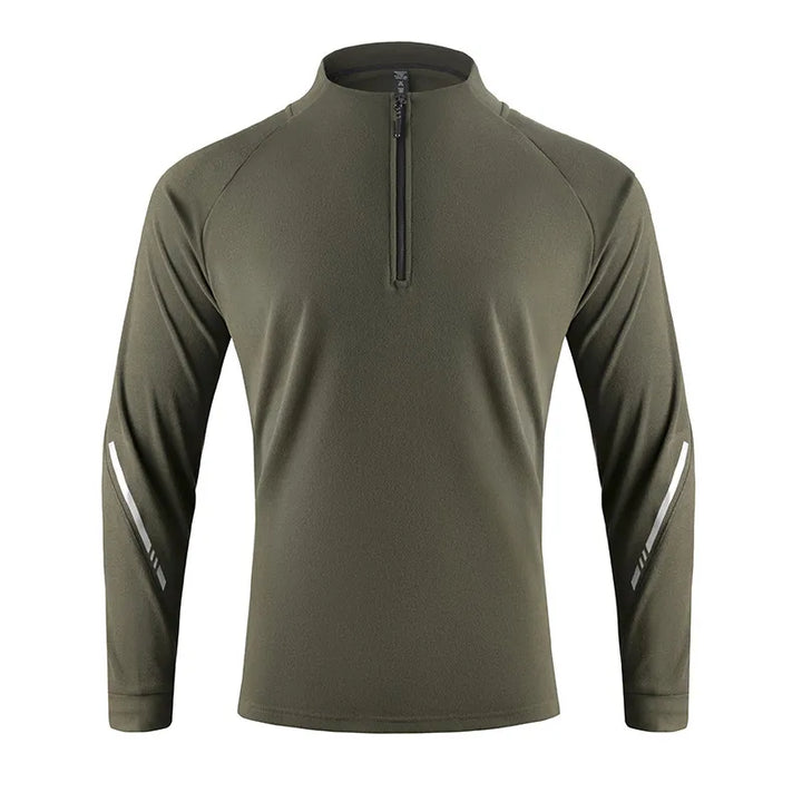 Men's Gym Workout Tee with Reflective Stripes