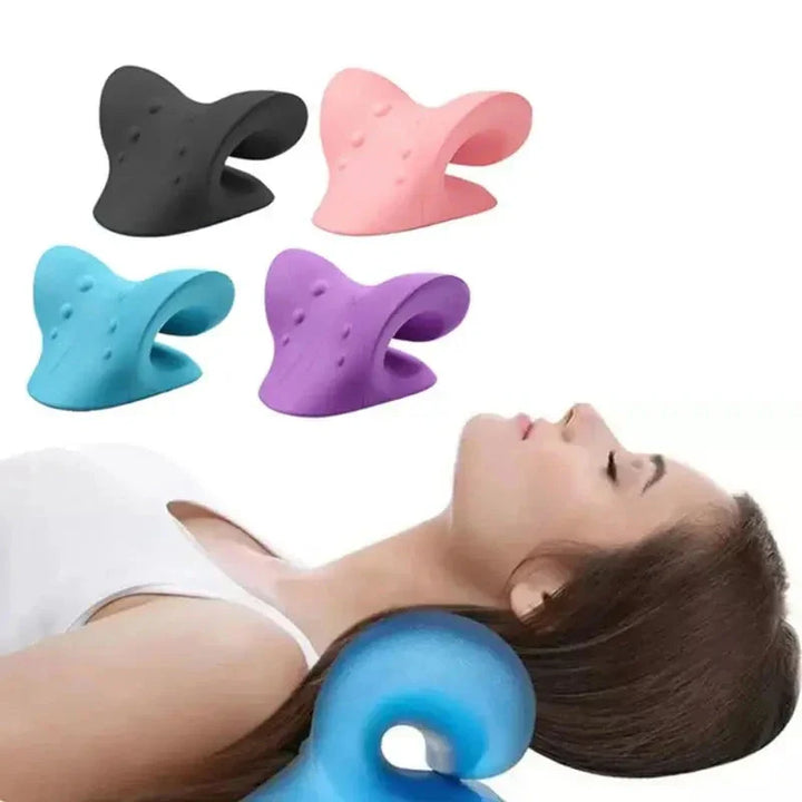 Neck Stretcher & Cervical Traction Massager Pillow for Shoulder & Spine Relief