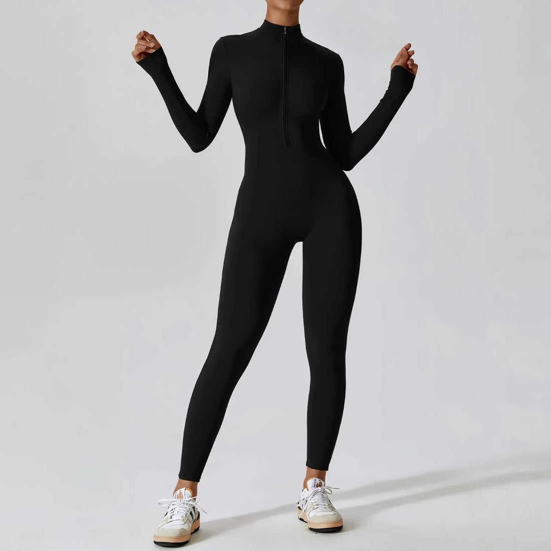 Women's Yoga Jumpsuit Long Sleeve High Intensity Workout
