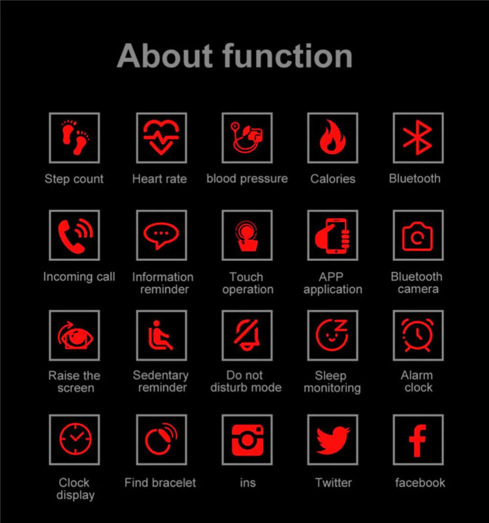 Fitness Smart Watch Activity Tracker Heart Rate Oxygen BP Monitor