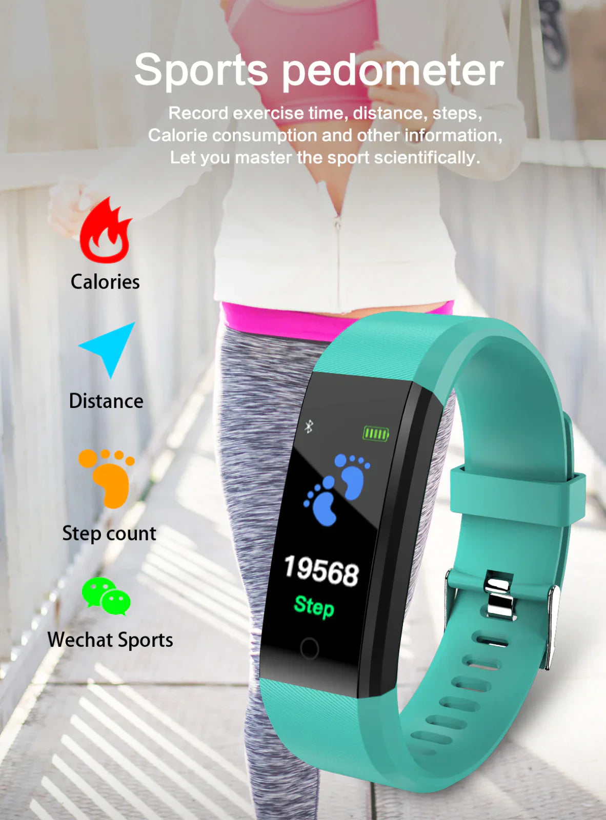 Fitness Smart Watch Activity Tracker Heart Rate Oxygen BP Monitor