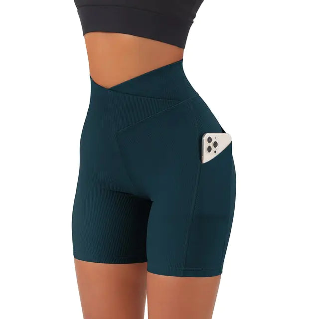 Women’s High Waist Seamless Sports Workout Fitness Yoga Shorts