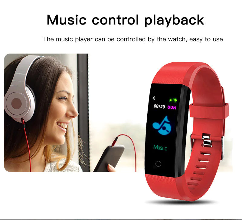 Fitness Smart Watch Activity Tracker Heart Rate Oxygen BP Monitor