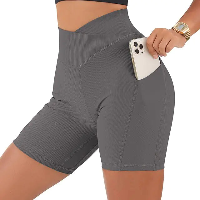 Women’s High Waist Seamless Sports Workout Fitness Yoga Shorts