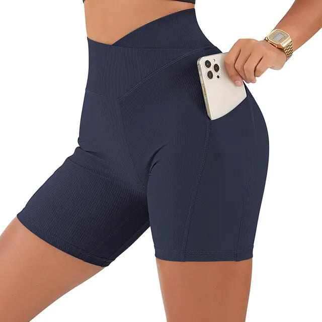 Women’s High Waist Seamless Sports Workout Fitness Yoga Shorts