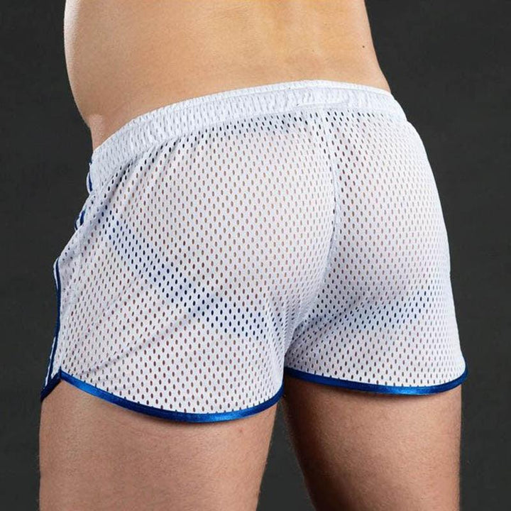 New Gym Men's Sport Running Shorts Quick Dry grid Workout Short Pants GYM Wear Men Soccer Tennis Training Beach Swim Shorts Men's Boxer Shorts Ice Silk Mesh Underwear Breathable Basic Boxer Briefs Underpants Sports Shorts