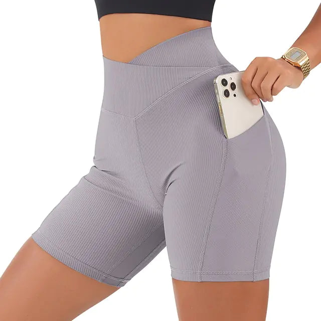 Women’s High Waist Seamless Sports Workout Fitness Yoga Shorts