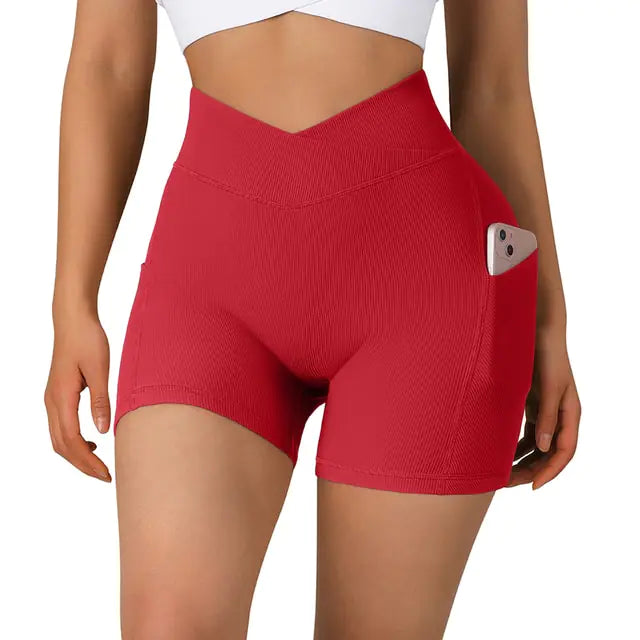 Women’s High Waist Seamless Sports Workout Fitness Yoga Shorts