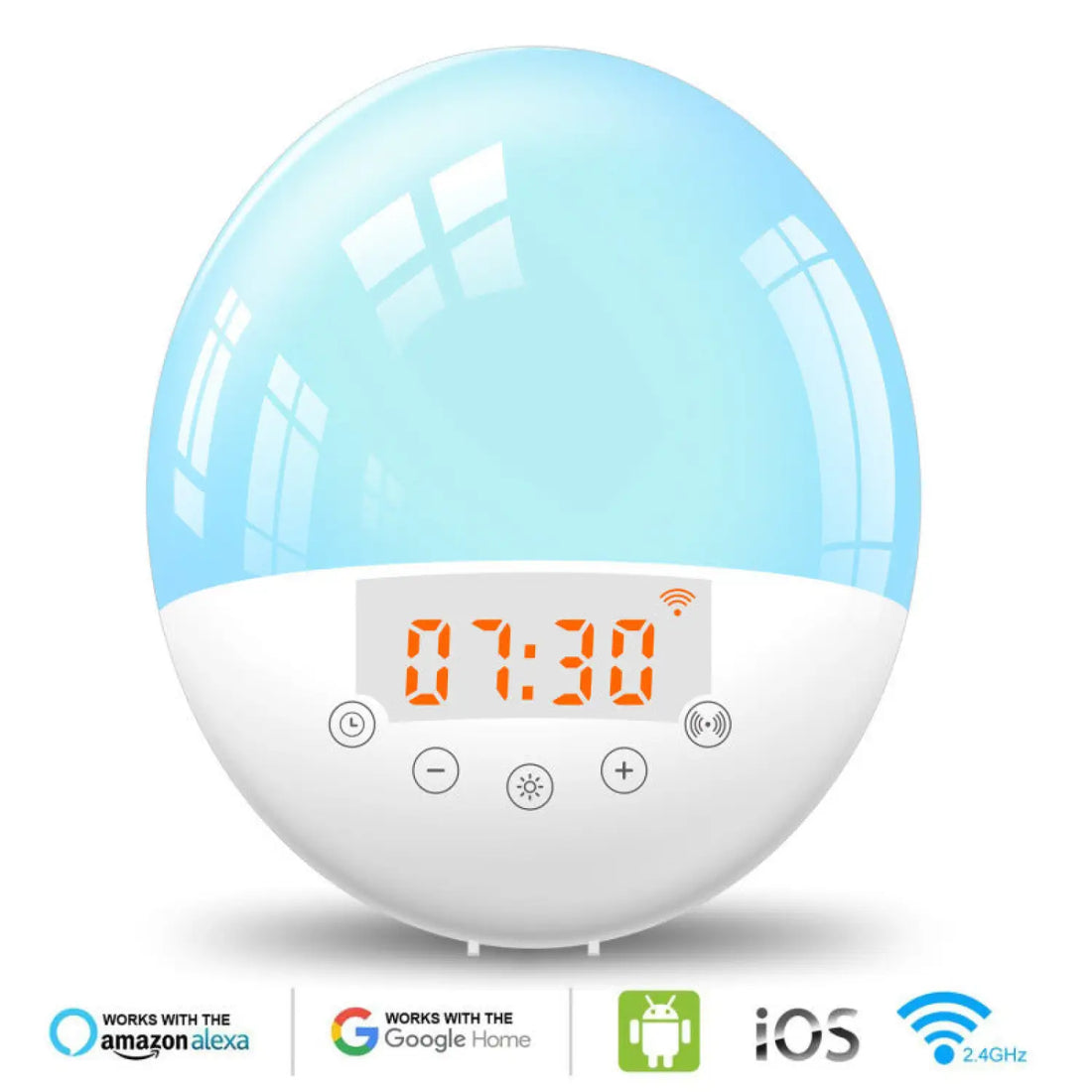 Smart Wakeup Light Alarm Clock with Sunrise Simulation and Voice Control