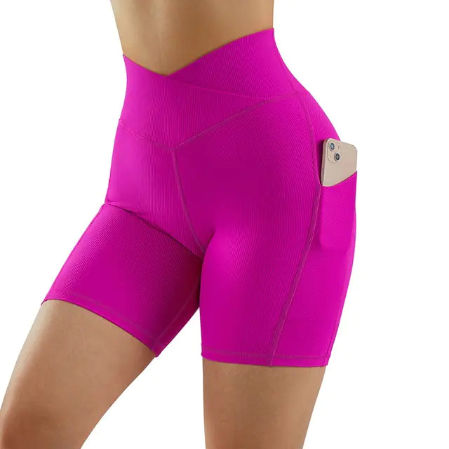 Women’s High Waist Seamless Sports Workout Fitness Yoga Shorts